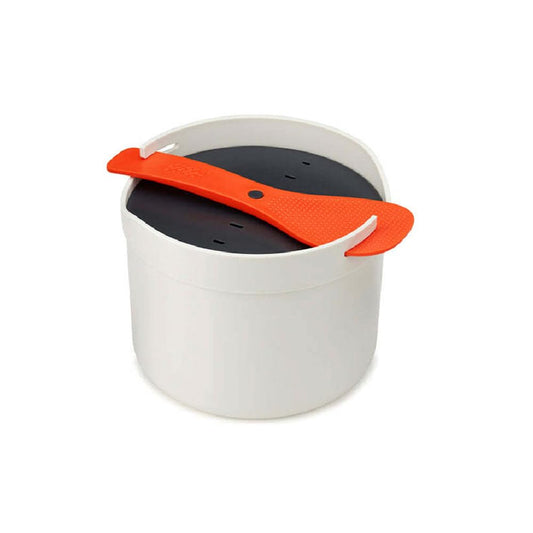 Joseph Joseph M-Cuisine Microwave Rice Cooker Steamer 2 Liter/8.5 Cup - Stone/Orange