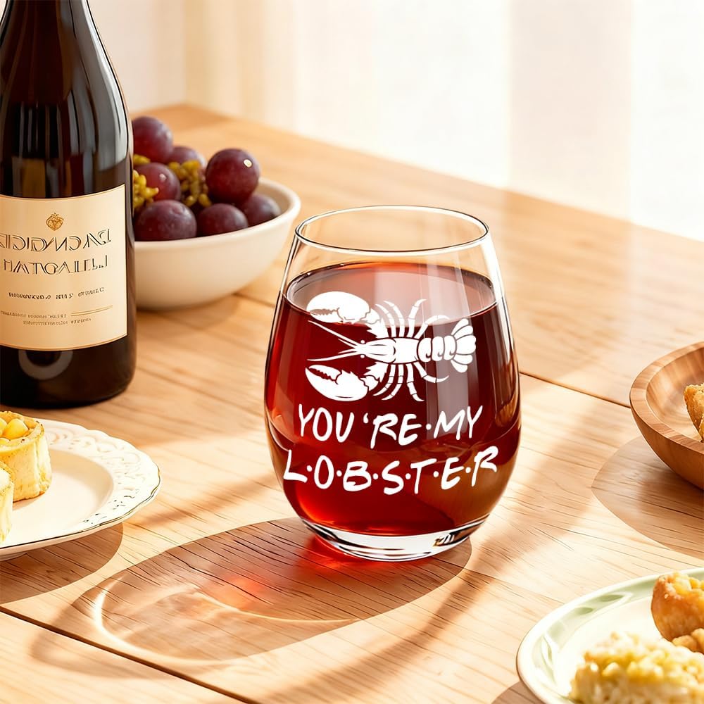 You're My Lobster Wine Glass
