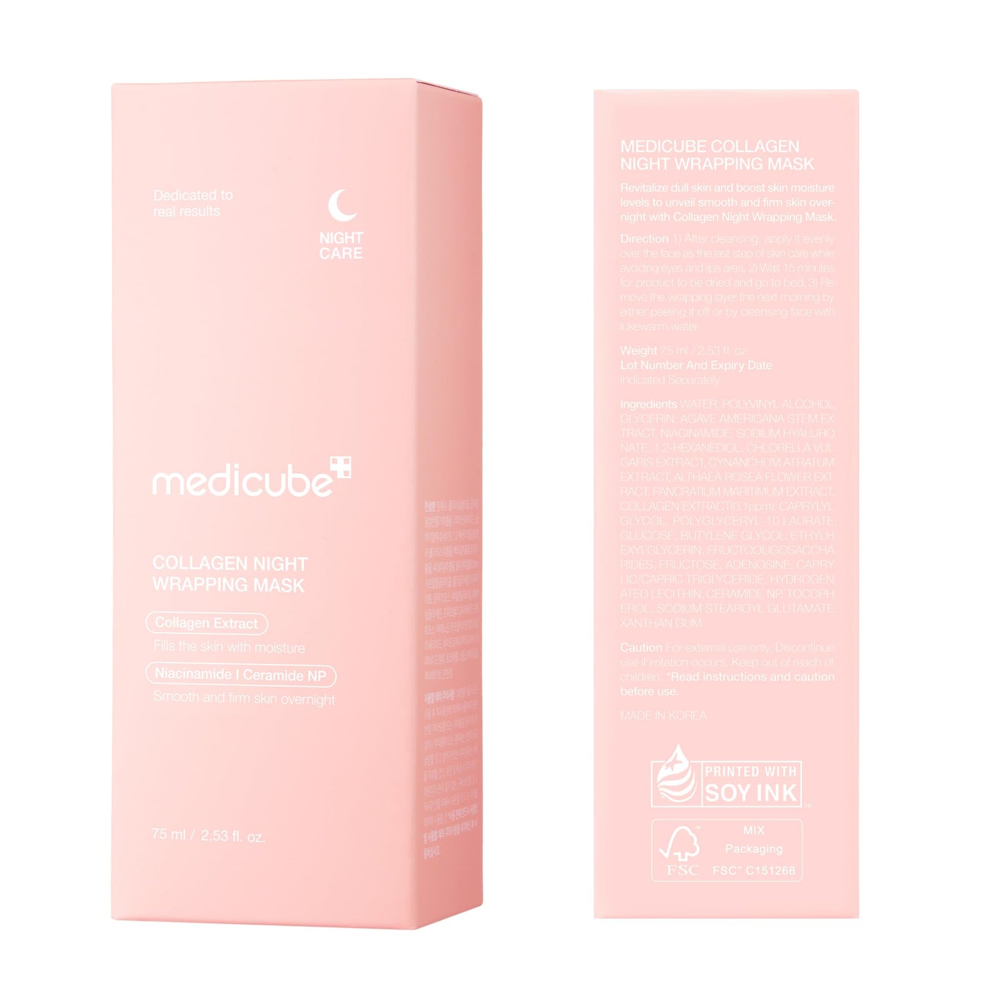medicube Wrapping Mask PDRN Caffeine - Overnight Peel Off Facial Mask