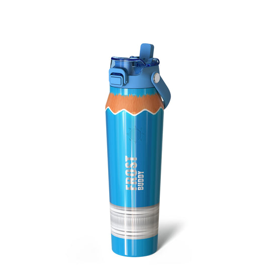 Frost Buddy 24oz Insulated Water Bottle - Straw & Chug Lid - Leak-Proof | Sip-or-chug dual lid | Ice-cold for 24+ hours | Cup-holder friendly