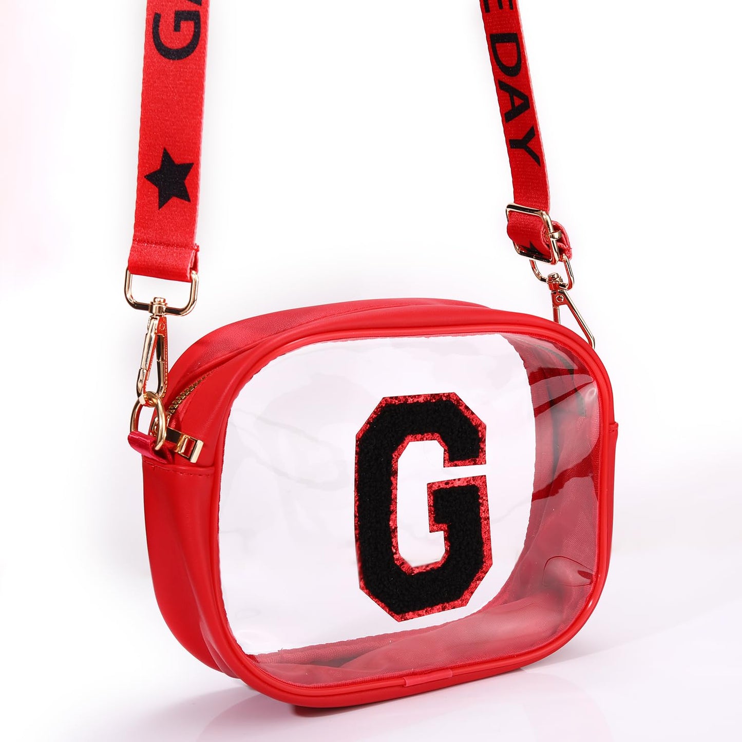 Game Day Clear Bag for Women Football Stadium Approved Clear Crossbody Purse Game Day Accessories Outfits