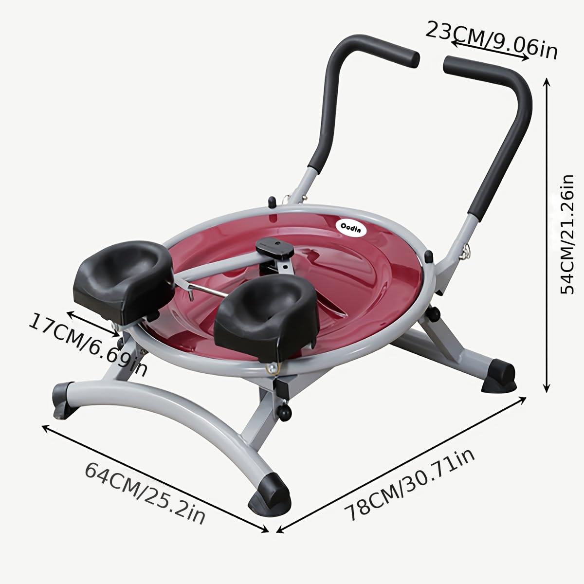 Ab Circle Pro Abdominal Trainer, Core Workout Fitness Equipment with Rotatable Kneeling Pad for Home Gym, Waist, Glutes & Legs Exercise