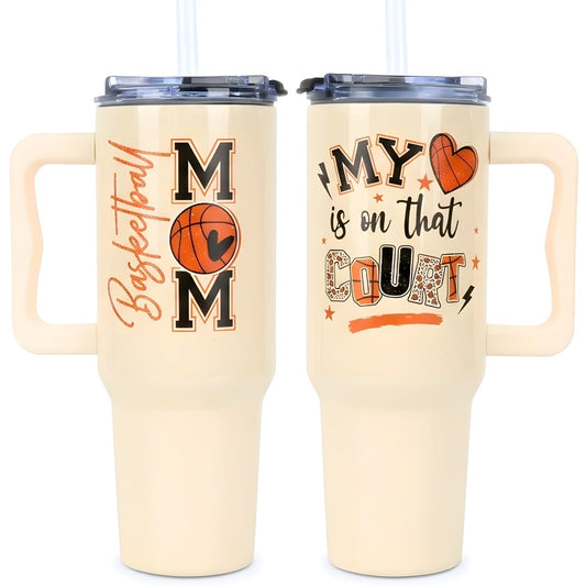 Baseball Mom Gifts - Perfect for Moms from Kids, Friends - Birthday & Christmas - 40oz Tumbler with Handle