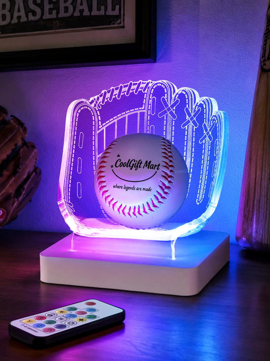 CoolGift Mart Light Up Baseball Glove Display Stand