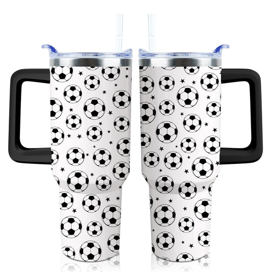 Baseball Mom 40 oz Tumbler with Handle and Straw Lid Leak Proof