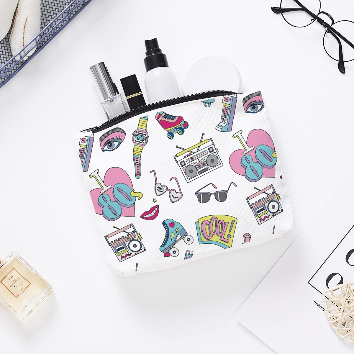 Funny gift Friend makeup bag, Best friend Cosmetic Bag, Friends Theme Natural Reusable Eco-Friendly Makeup Bag Gifts, for Women Men Best Friends Birthday Christmas Gift