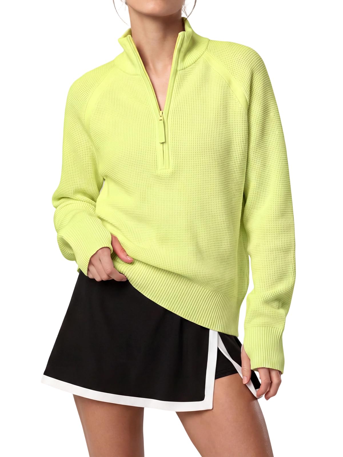 Women's Half Zip Sweater Long Sleeve Pullover