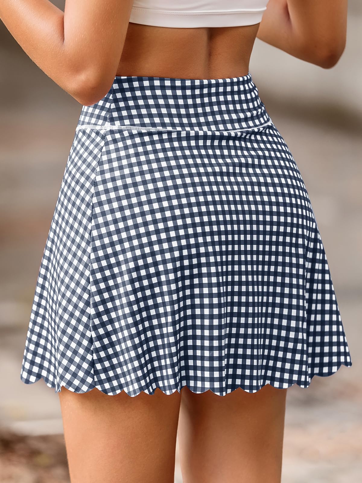 Aoysky Womens Plaid Skirt
