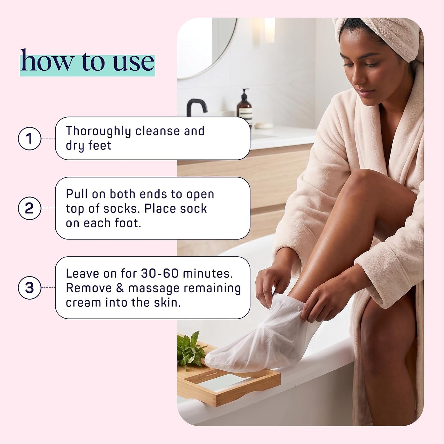SpaLife Moisturizing Foot Sockies | Foot Mask for Dry Cracked Feet | Tea Tree Oil Softening Booties | Callus Remover Alternative | Self Care Gifts for Women | 8 Pack