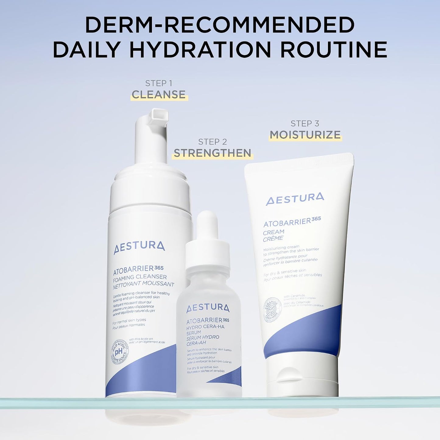AESTURA ATOBARRIER365 Cream with Ceramides, Korean Face Moisturizer for Barrier Repair | 120H lasting Hydration, Ceramide Capsules, Dry & Sensitive Skin, Non-comedogenic, 80 mL / 2.70 fl.oz.