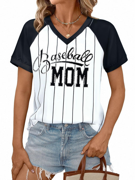 Baseball Shirt Women Baseball Mom Shirts Baseball Game Day Top