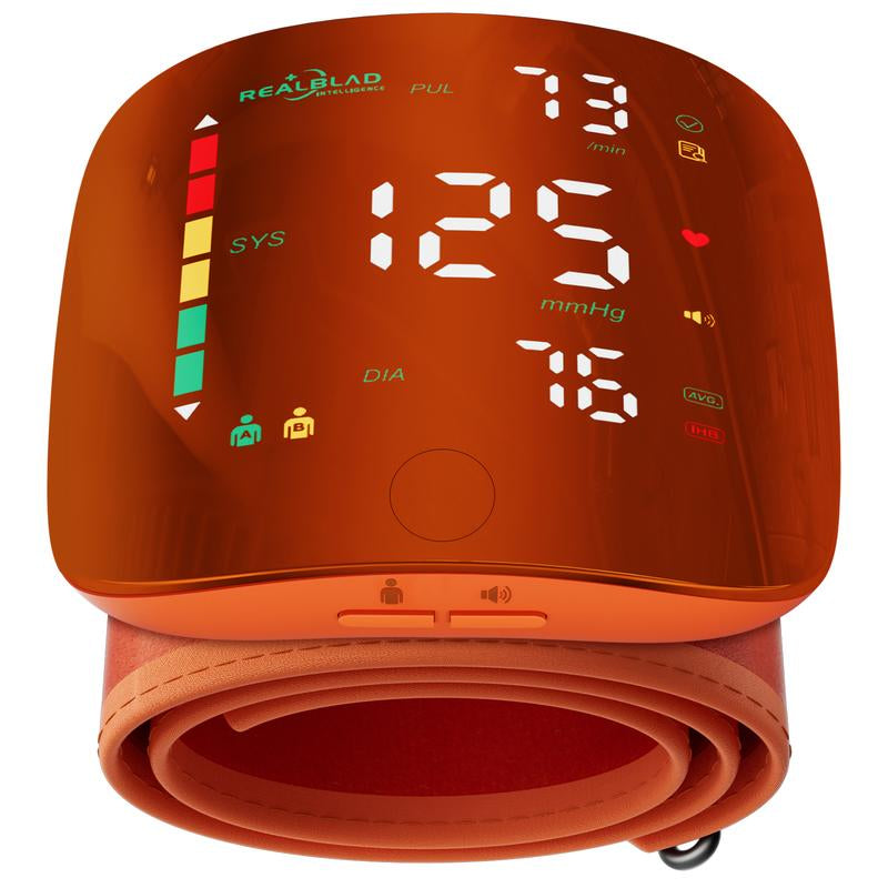 Ziqing Wrist Blood Pressure Monitor Led Display, Touch Screen Wrist Blood Pressure Cuff 99X2 Reading Memory Wrist Bp Monitor with Carrying Case Health Monitoring