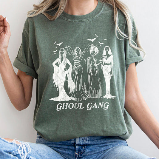 Ghoul Gang Retro Halloween Spooktacular Edition Vintage Nightscape Limited Comfort Colors Tee