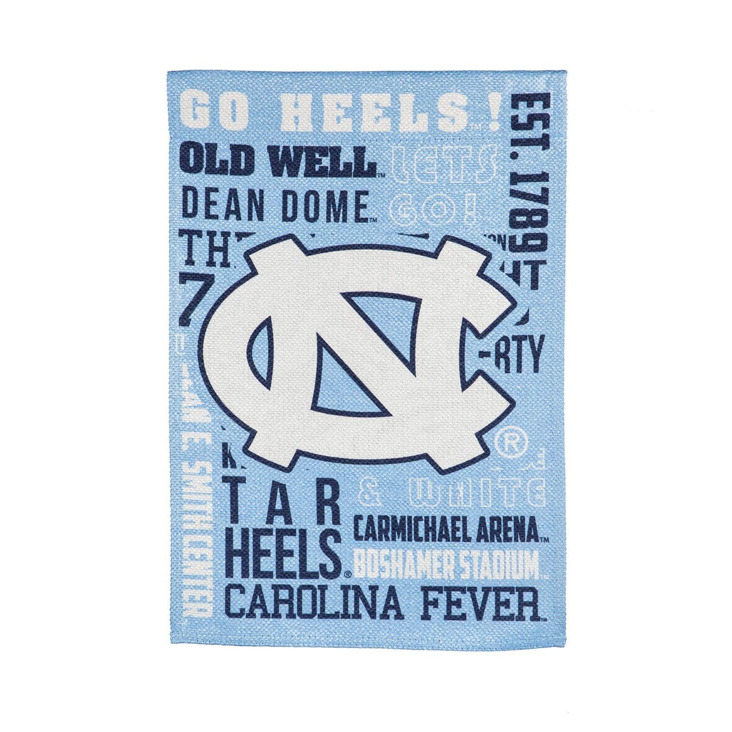University of North Carolina Tar Heels Premium Double Sided Garden Flag Banner, Fan Rules Design, 13x18 Inch, Display Stand Sold Seperately, Officially Licensed