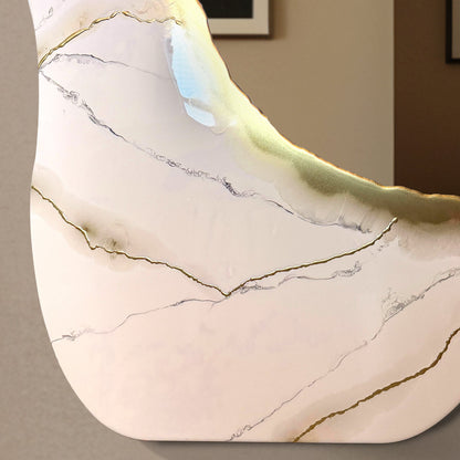 Ivory Vein – Freestanding Irregular White Marble Wall Décor