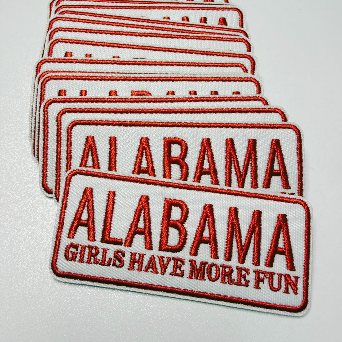 3.5" ALABAMA Girls Have More Fun  -  Embroidered Hat Patch