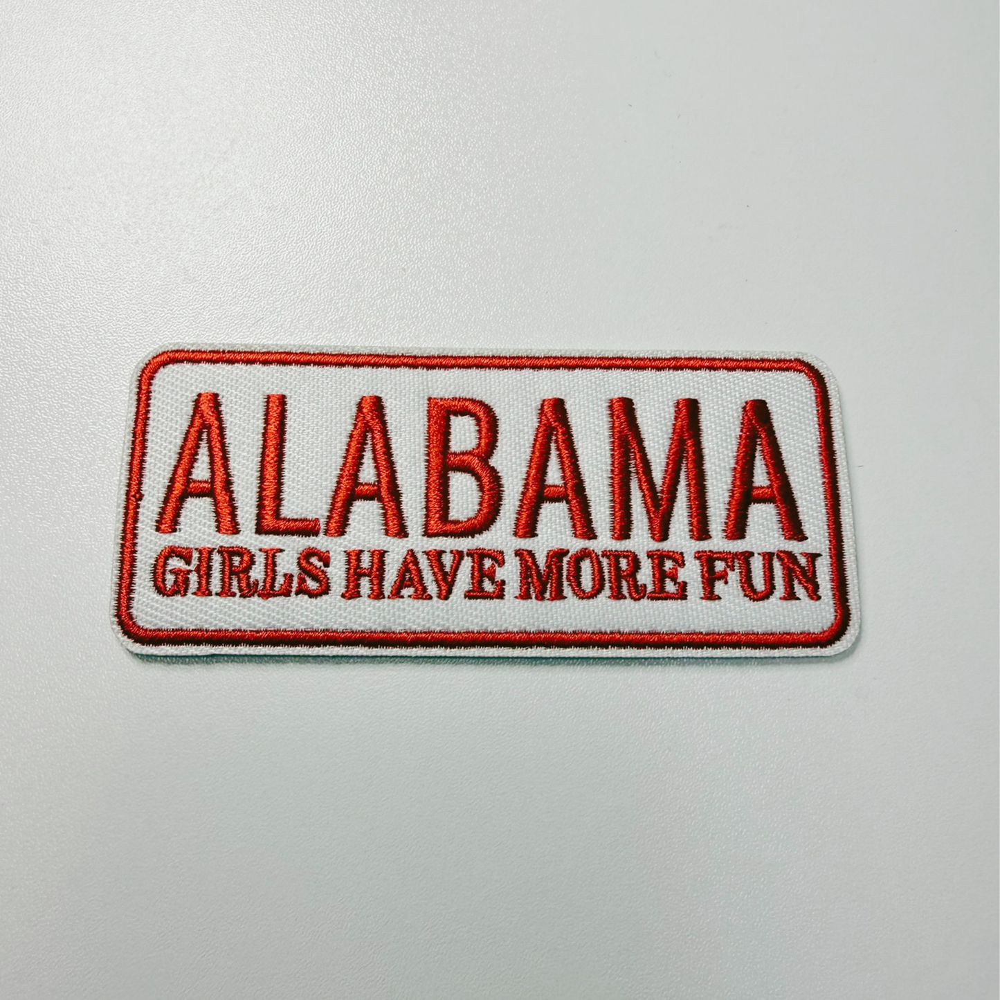 3.5" ALABAMA Girls Have More Fun  -  Embroidered Hat Patch