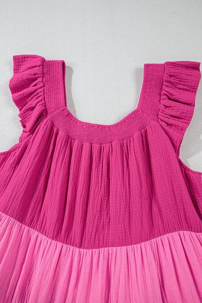 Jenesis Flutter Tiered Mini Dress