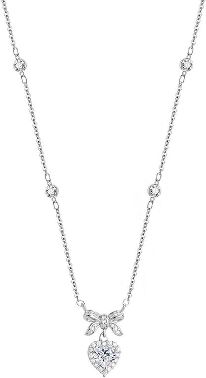 14K Gold Heart-Shaped Necklace for Women, 0.8ct D-color Round Cut Diamond Pendant, Elegant Jewelry for Any Occasion, Ideal Gift for Your Beloved Wife