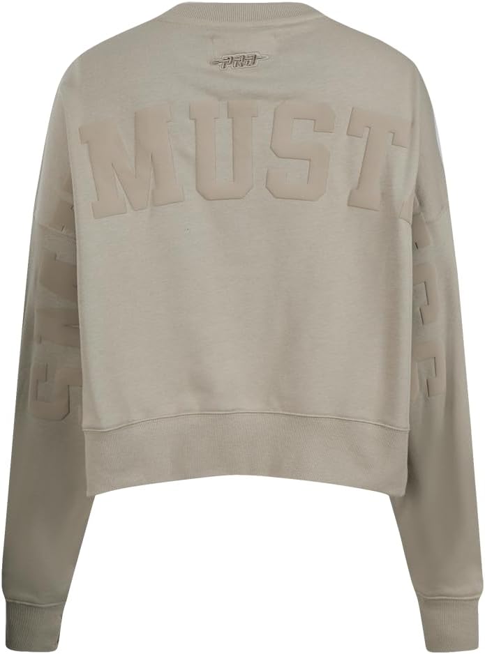 Pro Standard Womens College Wingspan Brushed Back French Terry Crewneck Sweatshirt