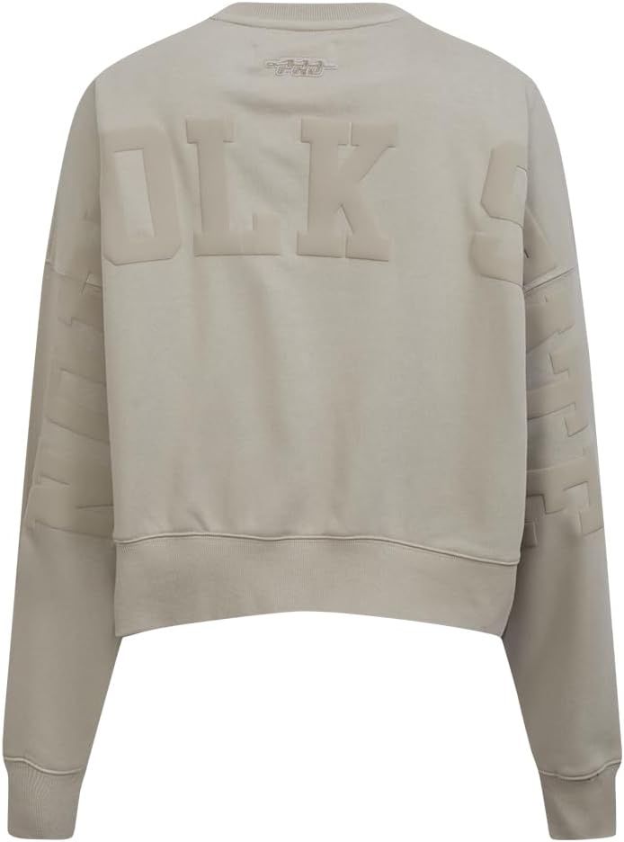 Pro Standard Womens College Wingspan Brushed Back French Terry Crewneck Sweatshirt