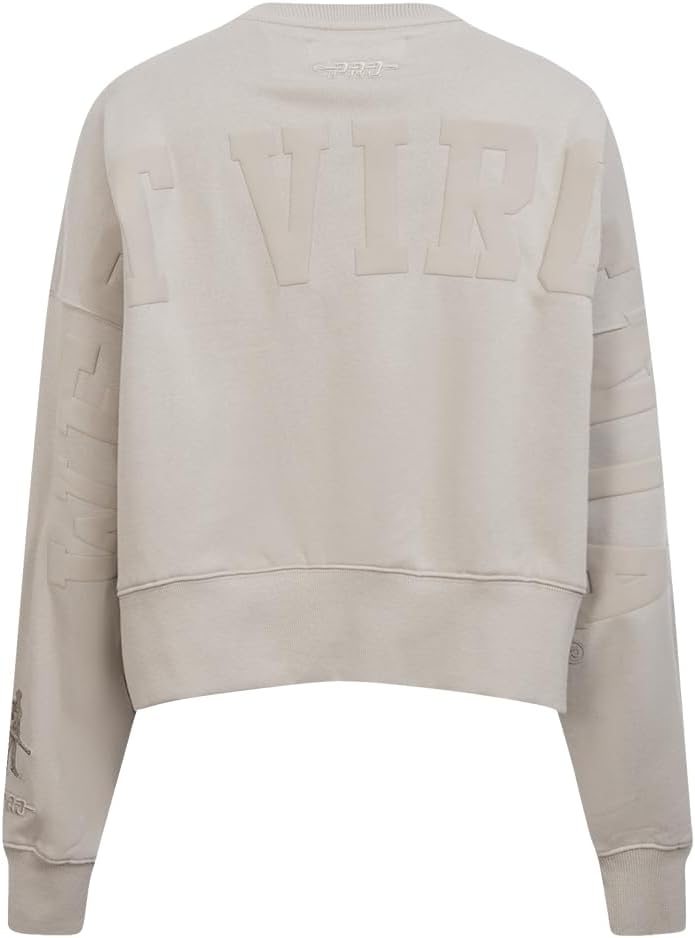 Pro Standard Womens College Wingspan Brushed Back French Terry Crewneck Sweatshirt