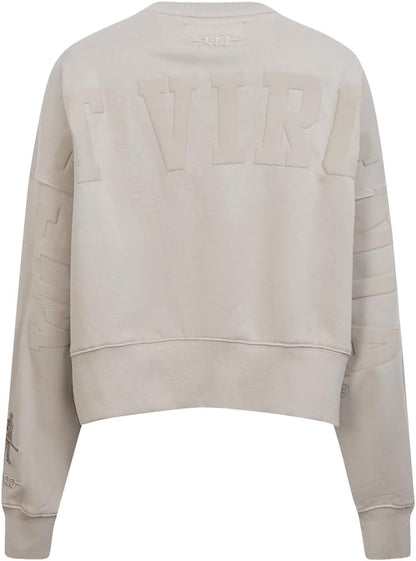 Pro Standard Womens College Wingspan Brushed Back French Terry Crewneck Sweatshirt