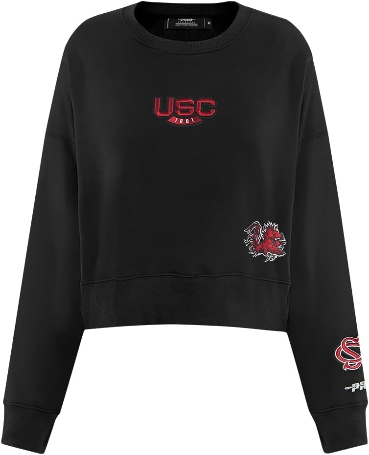 Pro Standard Womens College Wingspan Brushed Back French Terry Crewneck Sweatshirt