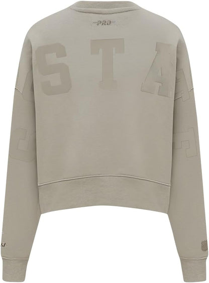 Pro Standard Womens College Wingspan Brushed Back French Terry Crewneck Sweatshirt