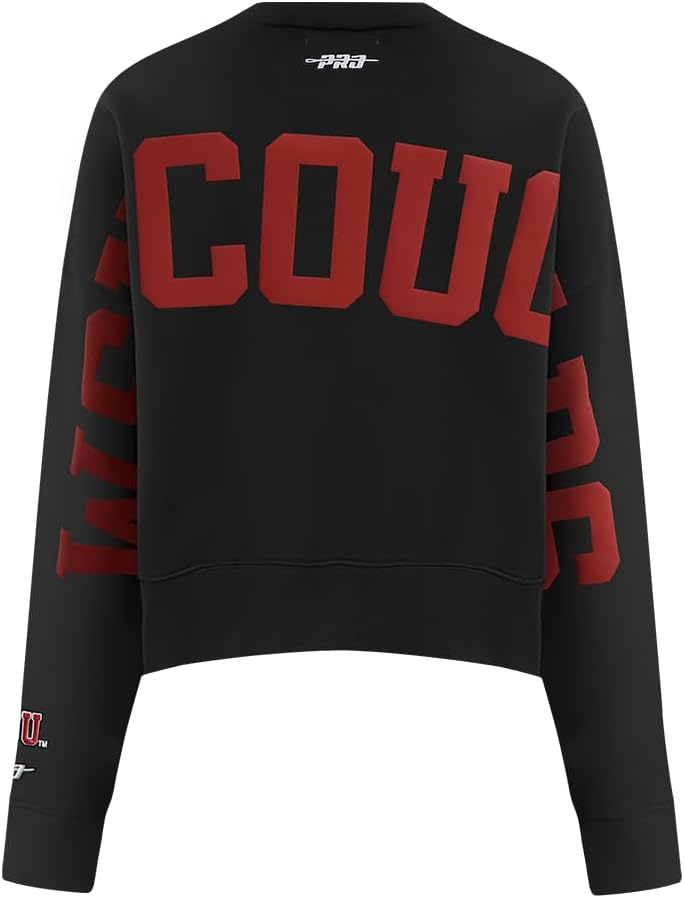 Pro Standard Womens College Wingspan Brushed Back French Terry Crewneck Sweatshirt
