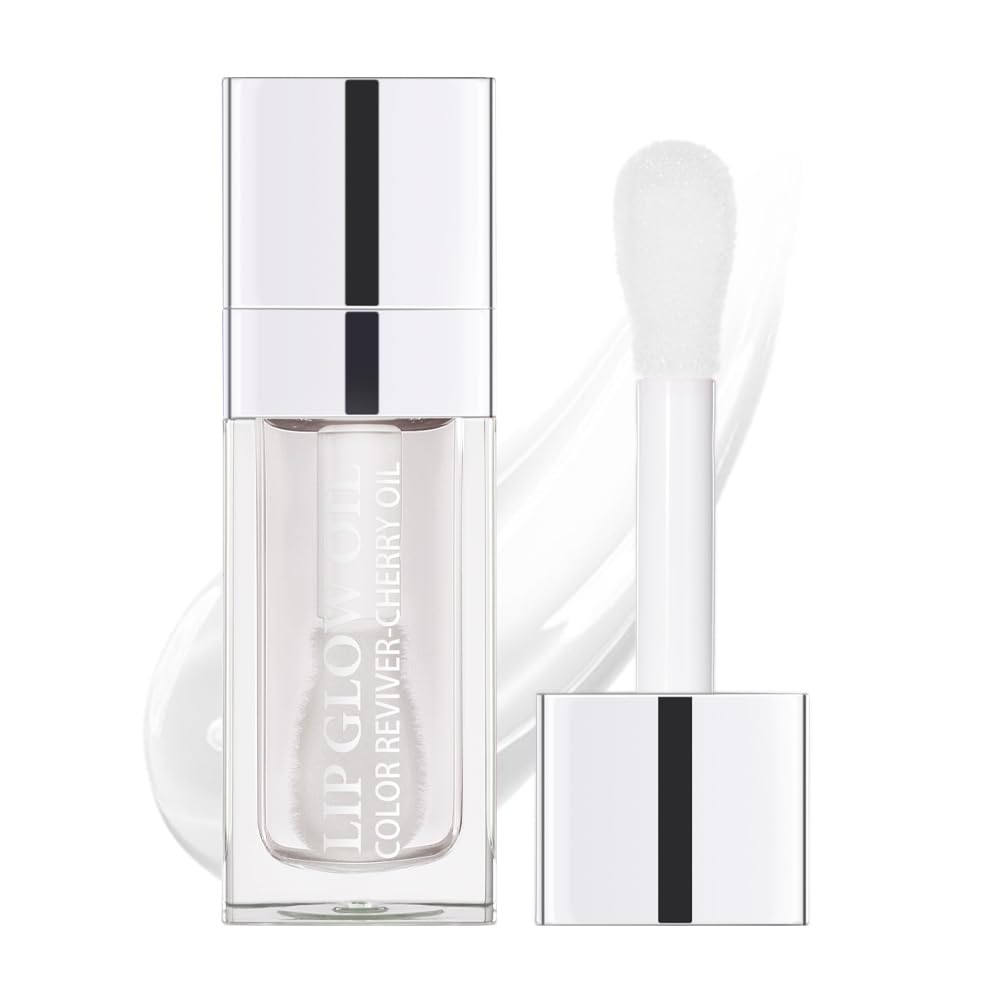 Sokgo Hydrating Lip Glow Oil, Plumping Lip Gloss, Moisturizing Lip Oil Gloss, Transparent Moisturizing Lip Balm, Natural Lip Plumper (Cherry)