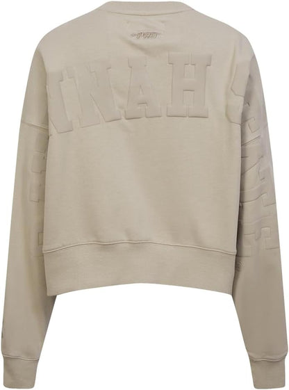 Pro Standard Womens College Wingspan Brushed Back French Terry Crewneck Sweatshirt