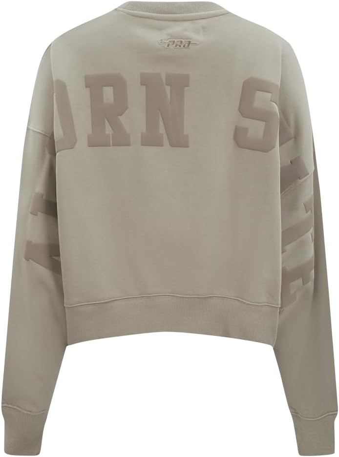 Pro Standard Womens College Wingspan Brushed Back French Terry Crewneck Sweatshirt