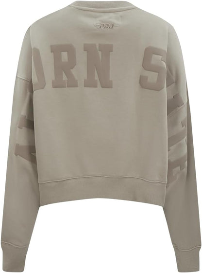 Pro Standard Womens College Wingspan Brushed Back French Terry Crewneck Sweatshirt