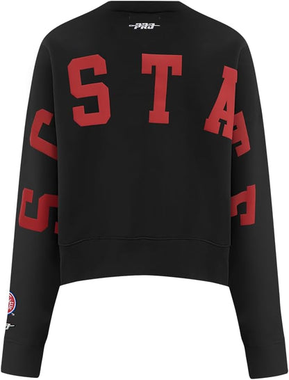 Pro Standard Womens College Wingspan Brushed Back French Terry Crewneck Sweatshirt