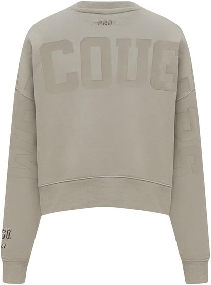 Pro Standard Womens College Wingspan Brushed Back French Terry Crewneck Sweatshirt