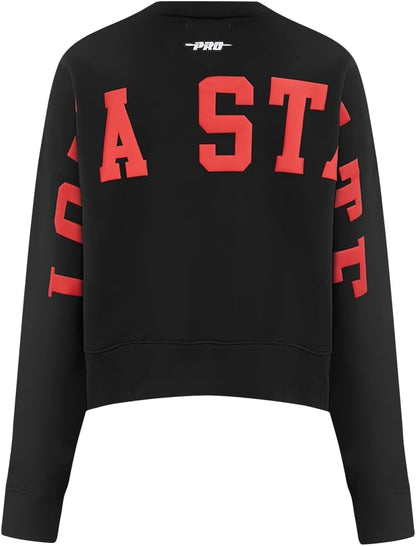 Pro Standard Womens College Wingspan Brushed Back French Terry Crewneck Sweatshirt