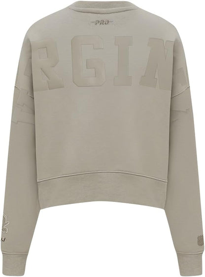Pro Standard Womens College Wingspan Brushed Back French Terry Crewneck Sweatshirt