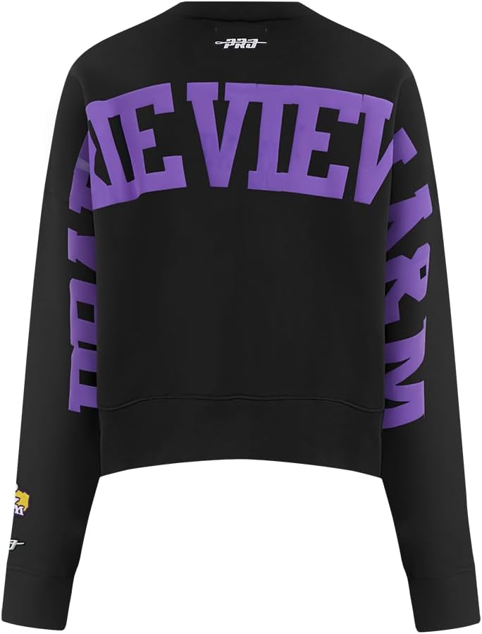 Pro Standard Womens College Wingspan Brushed Back French Terry Crewneck Sweatshirt