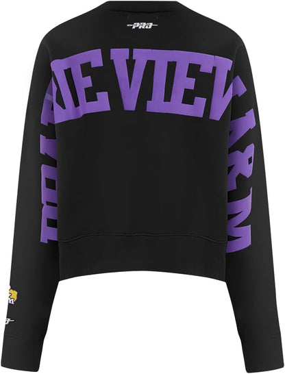 Pro Standard Womens College Wingspan Brushed Back French Terry Crewneck Sweatshirt