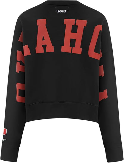 Pro Standard Womens College Wingspan Brushed Back French Terry Crewneck Sweatshirt