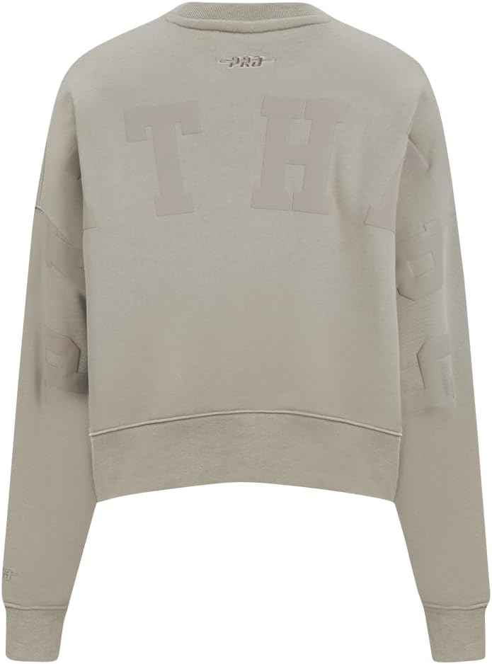 Pro Standard Womens College Wingspan Brushed Back French Terry Crewneck Sweatshirt