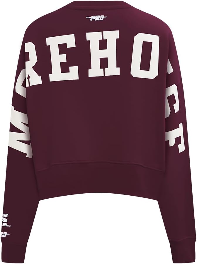 Pro Standard Womens College Wingspan Brushed Back French Terry Crewneck Sweatshirt