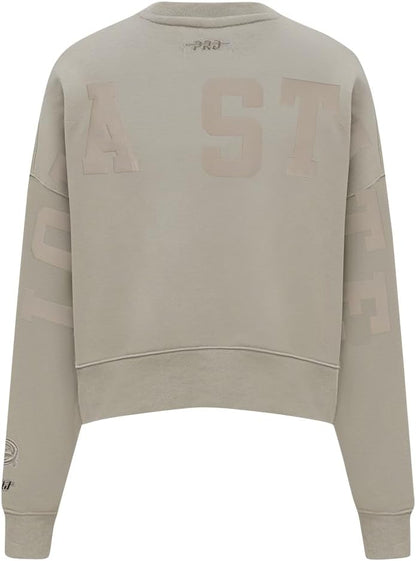 Pro Standard Womens College Wingspan Brushed Back French Terry Crewneck Sweatshirt