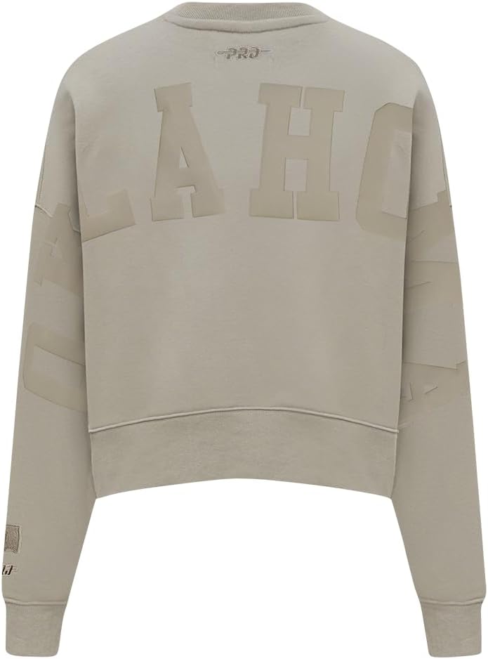 Pro Standard Womens College Wingspan Brushed Back French Terry Crewneck Sweatshirt