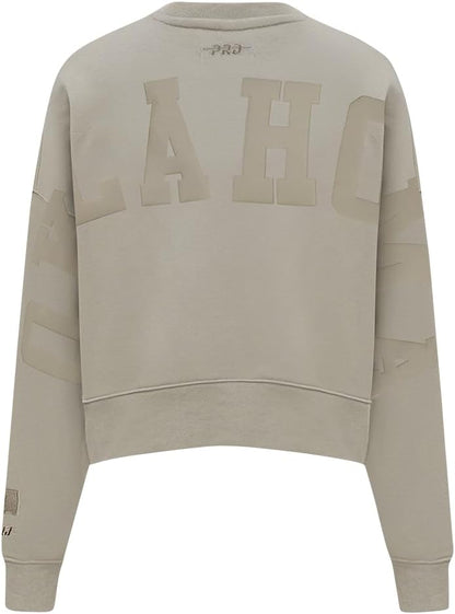 Pro Standard Womens College Wingspan Brushed Back French Terry Crewneck Sweatshirt