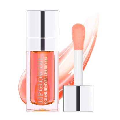 Sokgo Hydrating Lip Glow Oil, Plumping Lip Gloss, Moisturizing Lip Oil Gloss, Transparent Moisturizing Lip Balm, Natural Lip Plumper (Cherry)