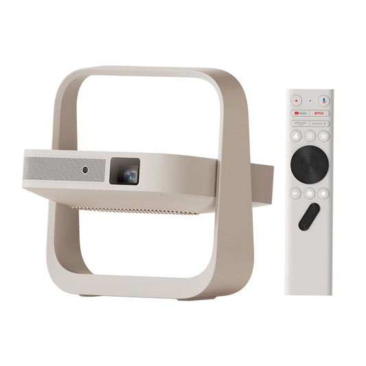 XGIMI Elfin Flip Plus Portable Projector, Google TV with Licensed Netflix, 500 ISO Lumens, 1080P Resolution Home Projector, Build-in Adjustable Stand, Lightweight and Compact Design, Screen Adaption