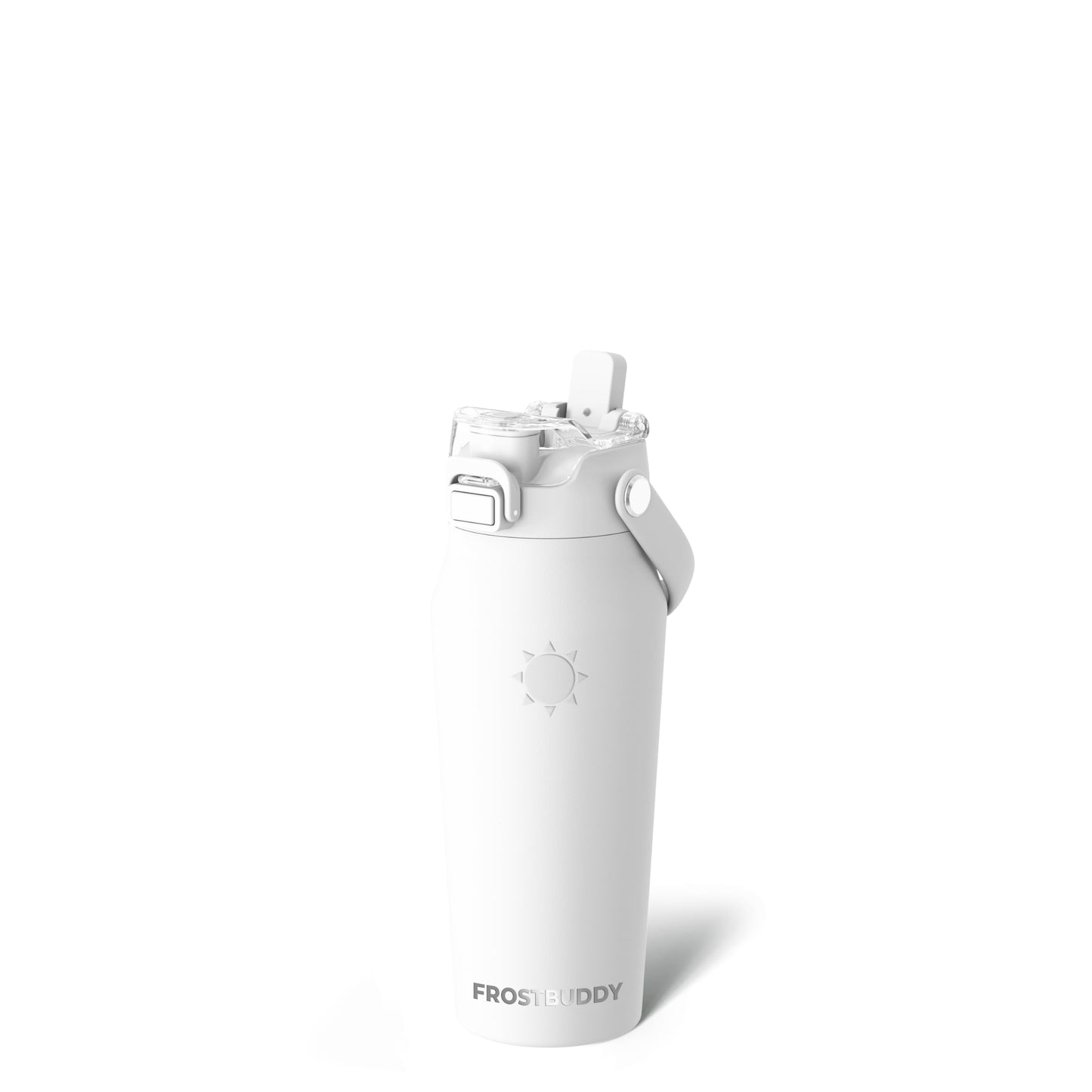 Frost Buddy 24oz Insulated Water Bottle - Straw & Chug Lid - Leak-Proof | Sip-or-chug dual lid | Ice-cold for 24+ hours | Cup-holder friendly