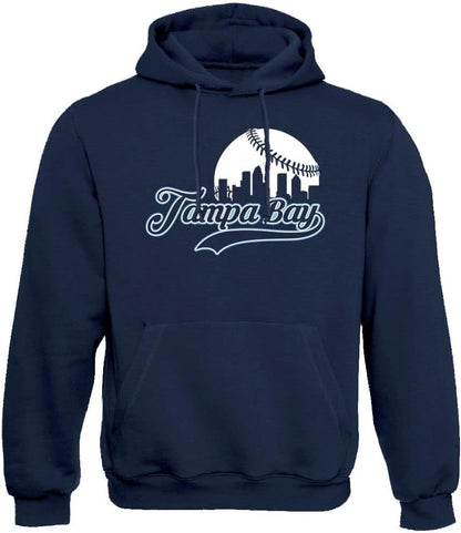 Xtreme Apparrel Cityscape Skyline Men's Hoodie Sweatshirt for Baseball Fans